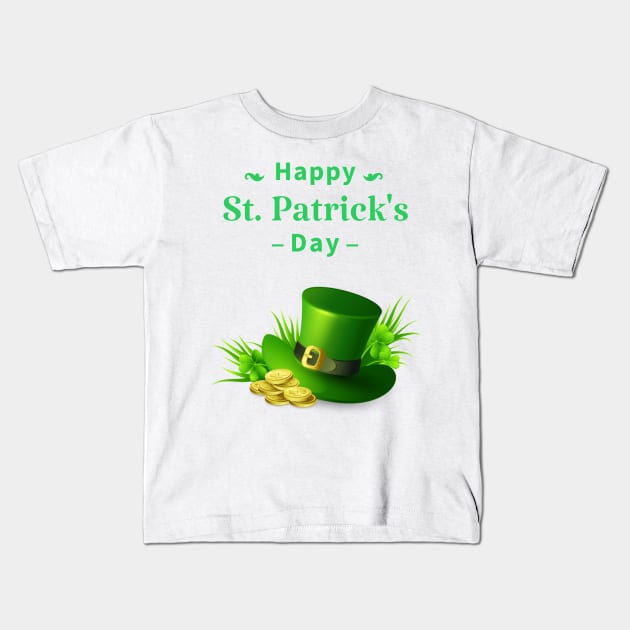 Happy ST. Patrick's Day Kids T-Shirt by Salasala